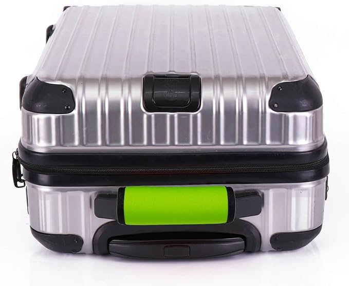 Luggage Handle Wrap 2 Pack Luggage Handle Wraps For Suitcase Bright Neoprene Luggage Handle Covers/Extender/Identifiers-Travel Accessories Must Haves (LimeGreen-2 Pack)