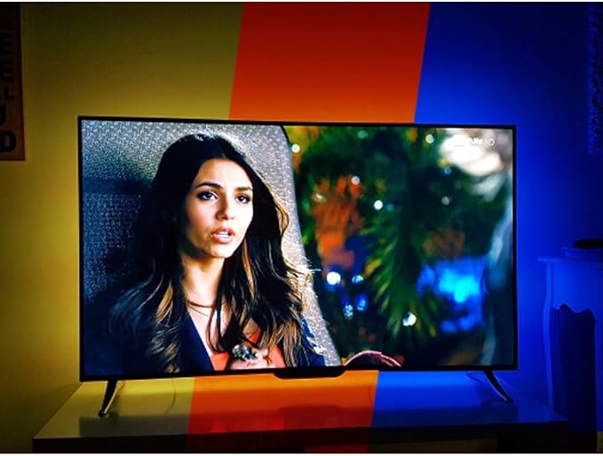 USB TV Backlight for 32 to 43 inch TV RGB LED Neon Accent Lights Strip | Behind TV Led Lighting Color Changing LED Back Ambient Lights for Sony LG Samsung Monitor Smart TV Movies Game Man Cave Decor