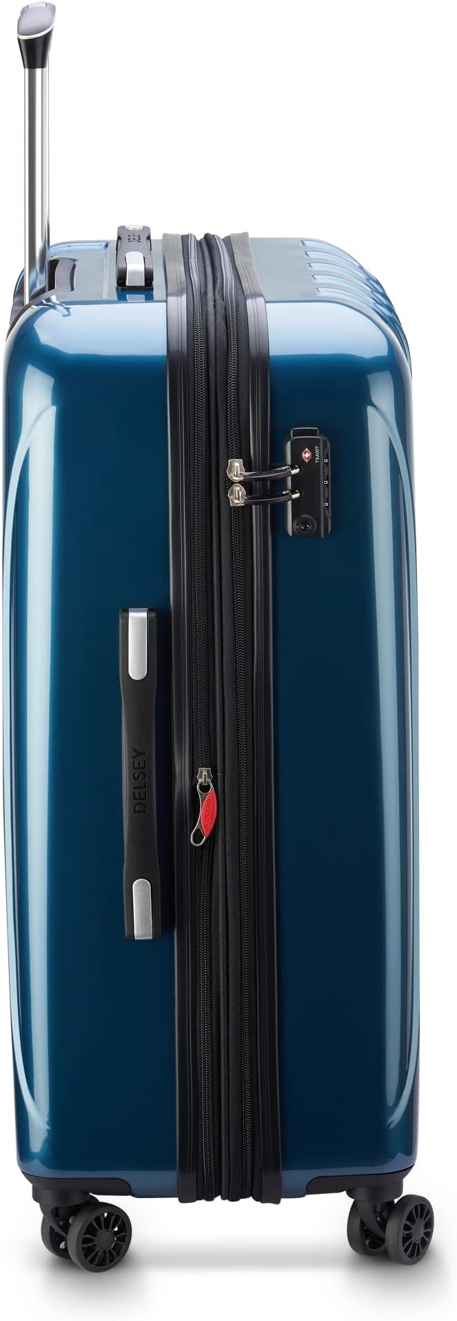 DELSEY PARIS Helium Aero Hardside Expandable Luggage with Spinner Wheels, Teal, Checked-Medium 24 Inch