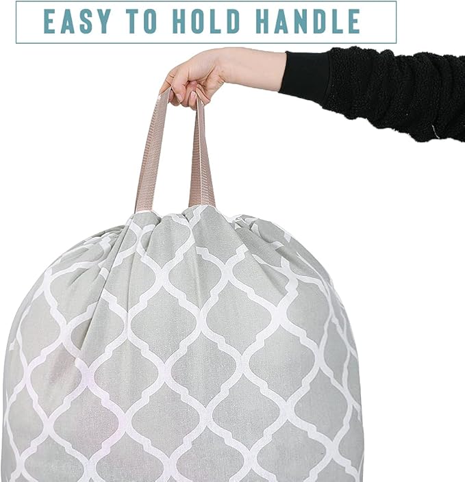 Sanlykate Extra Large Laundry Bag with Drawstring Closure and Handle, 28 x 40 Inch Heavy Duty Travel Dirty Clothes Bag for Laundromat and Household, Lantern