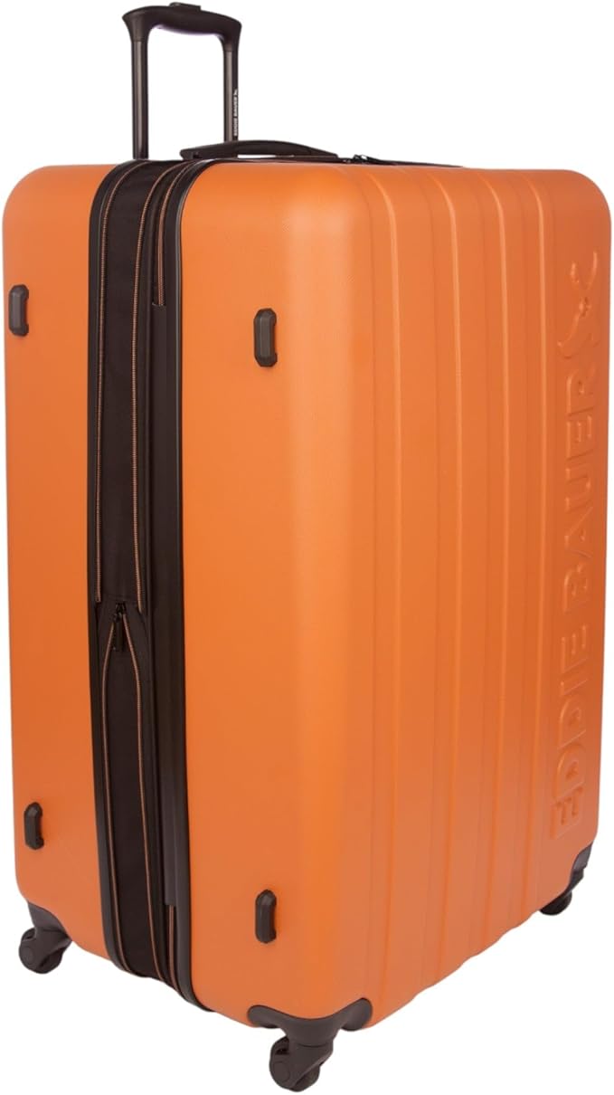 Eddie Bauer Flatiron Check-In 32" Luggage | Hardside | Spinner Wheels | Expandable | Lightweight | Travel Essentials - Paprika