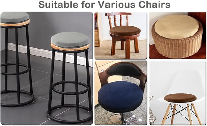 Sigmat Memory Foam Seat Cushion Anti-Slip Soft Round Stool Cushion Chair Pad 15 Inch Graphic