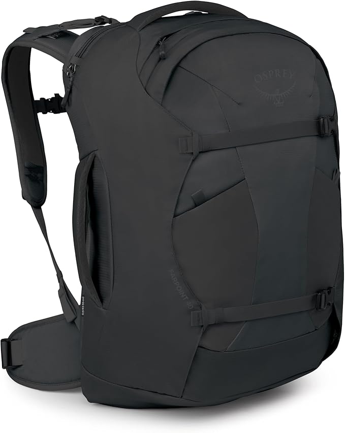 Osprey Farpoint 40L Men's Travel Backpack - Carry On Bag with Laptop Sleeve and Toiletry Pocket, Black