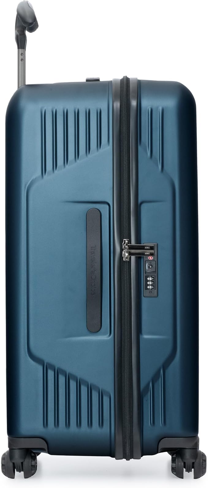 Traveler's Choice Ultimax II Polycarbonate Hardside Luggage with Spinner Wheels, Matte Navy, 28-Inch Medium Trunk