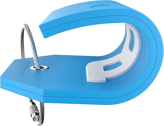 Shacke Initial Luggage Tag with Full Privacy Cover and Stainless Steel Loop - Aqua Teal (Letter B)