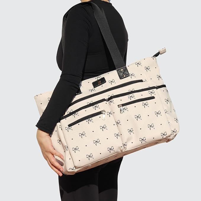 Weekender Bag Carry On Bag Overnight Tote Travel Duffle with 13 Pockets for Travel,Work，Gym,Beach,Teacher,Nurse