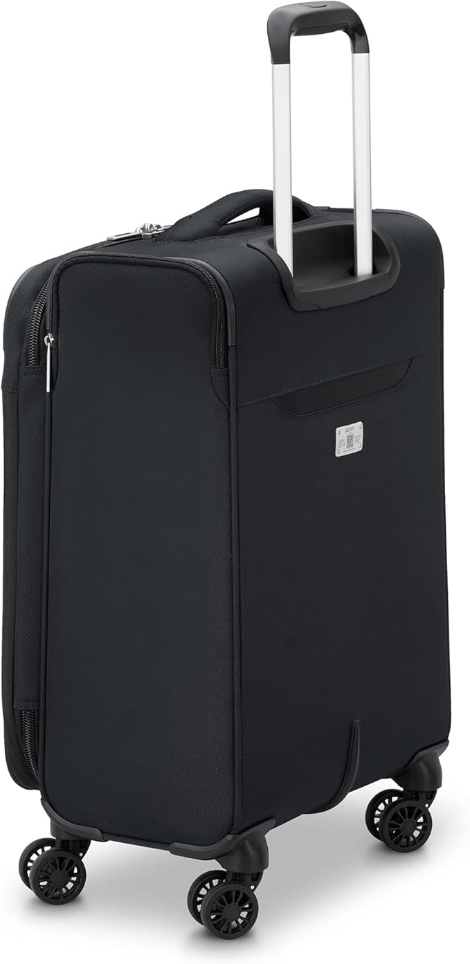 DELSEY PARIS Sky Max 2.0 Softside Expandable Luggage with Spinner Wheels, Black, 2-Piece Set (21/Duffle)