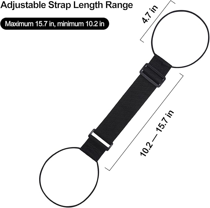 2 PCS Luggage Straps for Suitcase, Luggage Connector Straps,Multi-Functional Adjustable Durable Elastic Straps (Black)