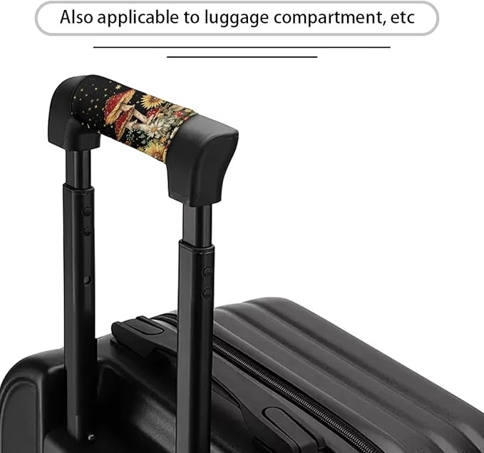 BIGCARJOB Mushroom Sunflower Luggage Handle Wrap Set for Suitcase 2 Pieces Suitcase Identifier Protective Cover Trolley Case Grip Travel Luggage Accessories Door Handle Replacement