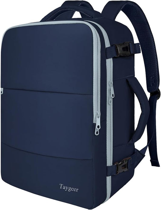 Taygeer Personal Item Backpack for Women, 35L Travel Backpack with Laptop Compartment & Water Bottle Pocket, Lightweight Work Back pack for Weekend Business, Gifts, Ink Blue
