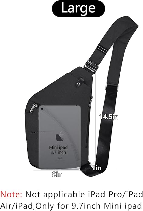 OSOCE Crossbody Sling Bag, Water-Resistant Anti Theft Chest Pack, Minimalist Commuter Daypack for Travel Hiking Work