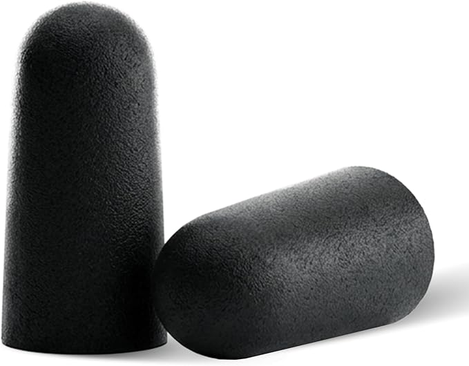 Happy Hippo Soft Foam Earplugs, 33 dB NRR, (50 Pair 100 Ear Plugs) Maximum Protection for Sleeping; Silence Snoring, Airports, Power Tools, Phone Calls, Loud Work Places, Nightclubs (Black)