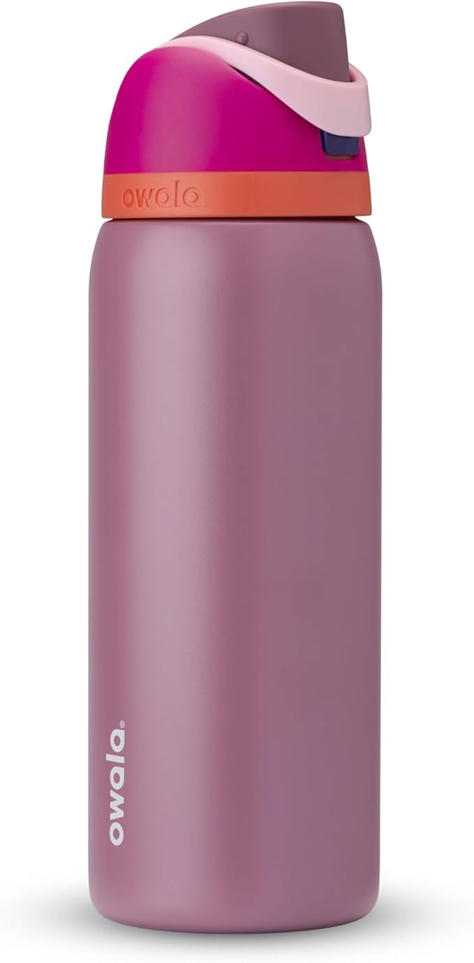 Owala FreeSip Insulated Stainless Steel Water Bottle with Straw, BPA-Free Sports Water Bottle, Great for Travel, 32 Oz, Crown Jewel