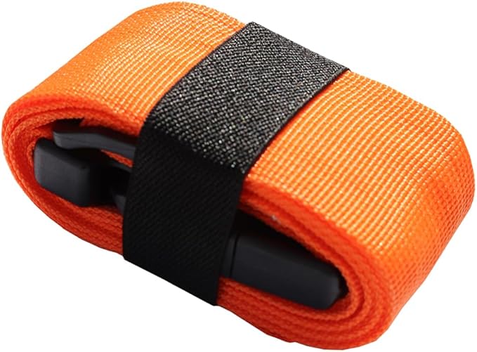 Luggage Straps for Suitcases TSA Approved-2 Pack Bright Personalized Luggage Belt Strap for Suitcase/Carry On Bag Luggage Accessories for Travel (Neon Orange)
