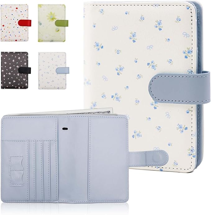 Melsbrinna Rfid Passport Holder for Travel women/Men, Cute Passport Wallet Rfid Blocking Card Slots, Rfid Passport Cover/CaseTravel Wallet, Passport Book Holder (1, floral blue)