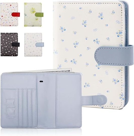 Melsbrinna Rfid Passport Holder for Travel women/Men, Cute Passport Wallet Rfid Blocking Card Slots, Rfid Passport Cover/CaseTravel Wallet, Passport Book Holder (1, floral blue)
