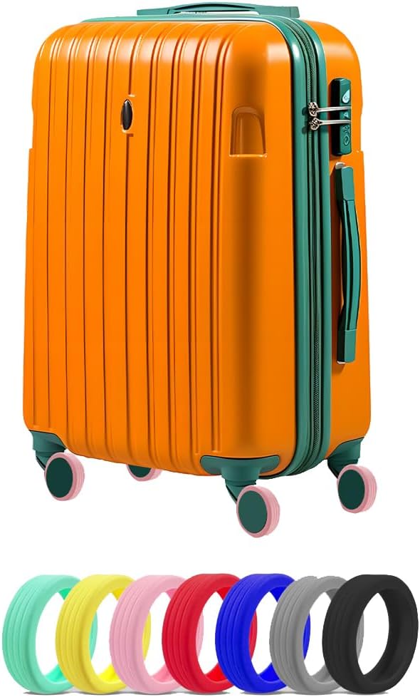 16 Pcs Luggage Wheel Covers Silicone Luggage Wheels Protector Suitcase Wheel Covers for Luggages Wheels Replacement Office Chair Caster