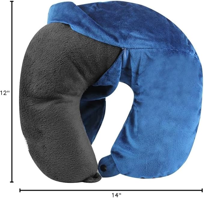 Cloudz Washable Travel Neck Pillow Cover - Blue