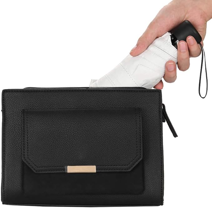 GAOYAING Small Mini Umbrella with Case Light Compact Design Perfect for Travel Lightweight Portable Parasol Outdoor Sun&Rain Umbrellas 34 Inches