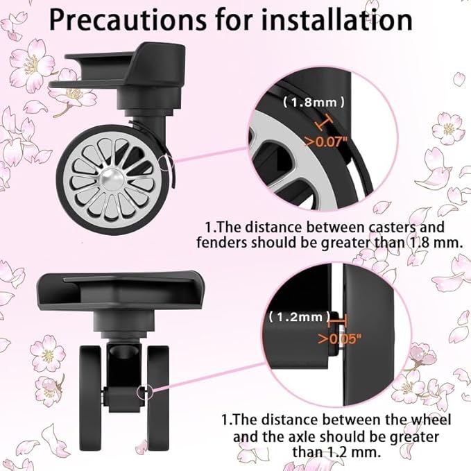 8PCS Luggage Wheel Protector,Silicone Protective Covers for 2-2.4" Spinner Wheels Anti-Slip,Ultra-Quiet&Upgraded Wear-Resistant Travel Accessories(Star Shape-Grey)
