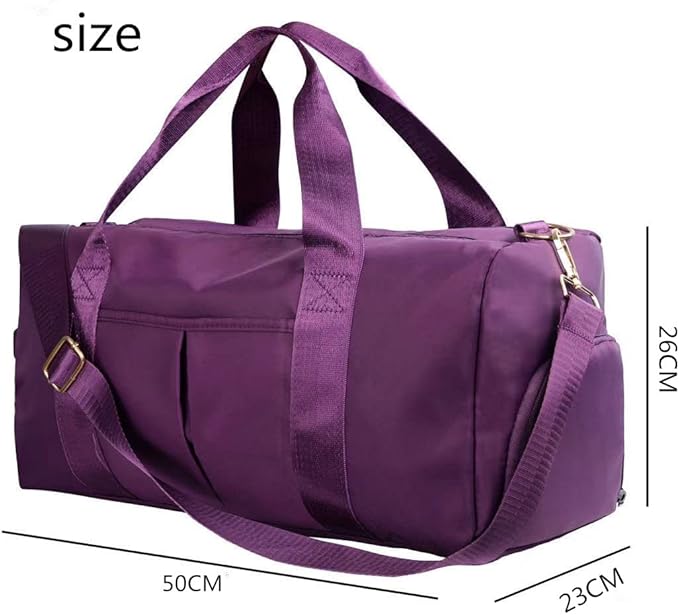 Men and Women's Travel Bag With Shoe Compartment Sports Tote Gym Bag Weekender Overnight Shoulder Bag