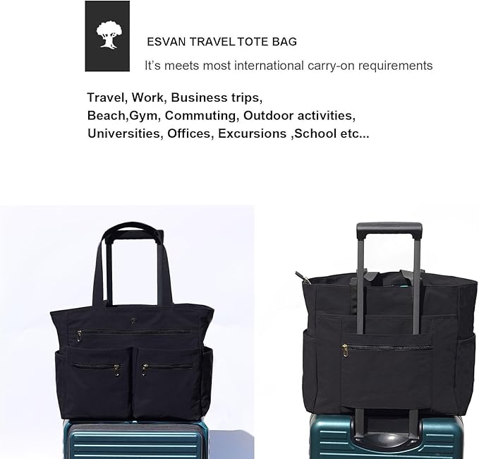 Weekender Bag Carry On Bag Overnight Tote Travel Duffle with 13 Pockets for Travel,Work，Gym,Beach,Teacher,Nurse