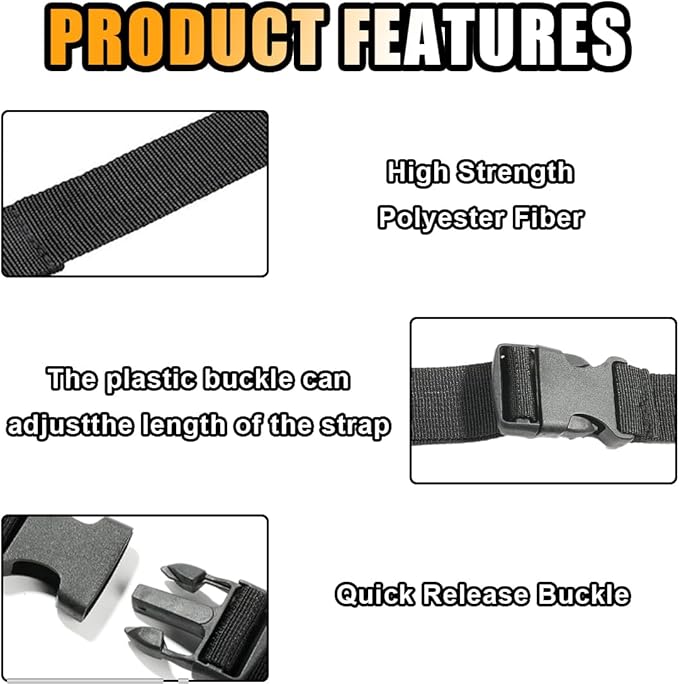 39 Inch Car Battery Tie Down Strap - Auto Battery Adjustable Buckle Strap for Cars, SUVs, Boats (1 PCS)