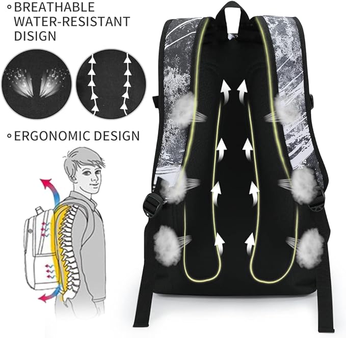 rickyh style School Backpack Travel Bag for Men & Women Lightweight College Back Pack with Laptop Compartmen