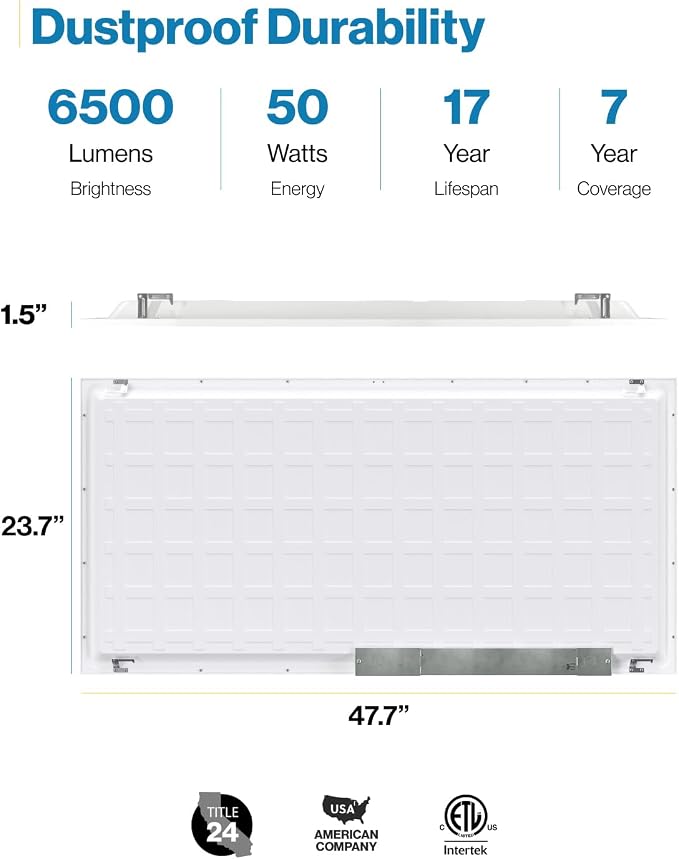 Sunco 48 Pack 2x4 LED Flat Panel Lights 3CCT Selectable, 30-50W, Dimmable | 6500LM, Selectable CCT 4000K/5000K/6000K, Selectable Wattage 30W/40W/50W, 0-10V, Office Lighting, Warehouse, Drop Ceiling