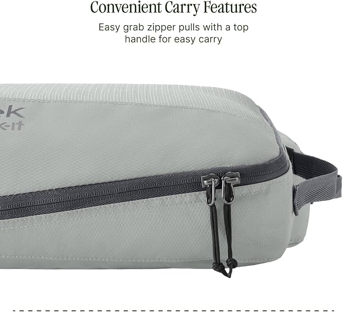 Eagle Creek Pack-It Reveal Cube Set - Packing Cubes for Compartmentalizing Luggage - Durable - Ultra-Lightweight - Water-Resistant - Easy Grab Zipper Pull - Mesh Windows - Storm Grey - XS/S/M