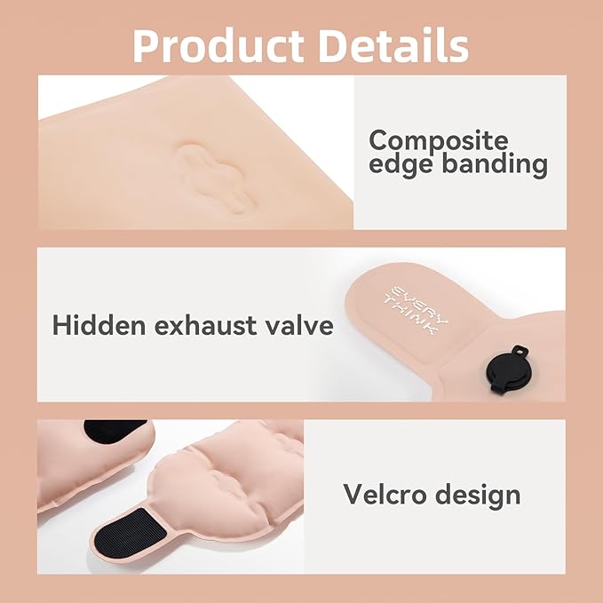 Inflatable Travel Pillow - Travel Pillow for Long Flight, Inflatable Neck Pillow for Traveling, Pocket Blow Up Pillow for Airplane, Bus, Train, Car, Office, Home (Pink)