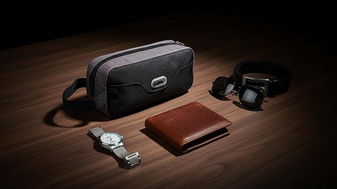 GOX Travel Toiletry Bag Dopp Kit Case for Men Multifunction Packing Organizer Pouch(Black)