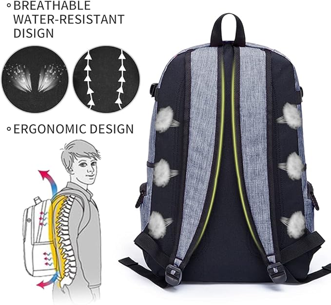 rickyh style School Backpack Travel Bag for Men & Women Lightweight College Back Pack with Laptop Compartmen