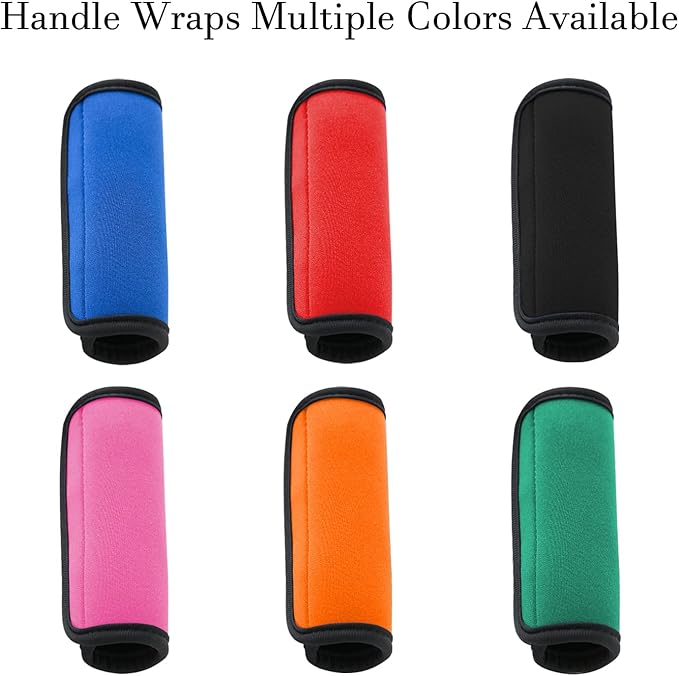 2 Pack Luggage Handle Wraps for Luggage Suitcase Travel Bags (Black)