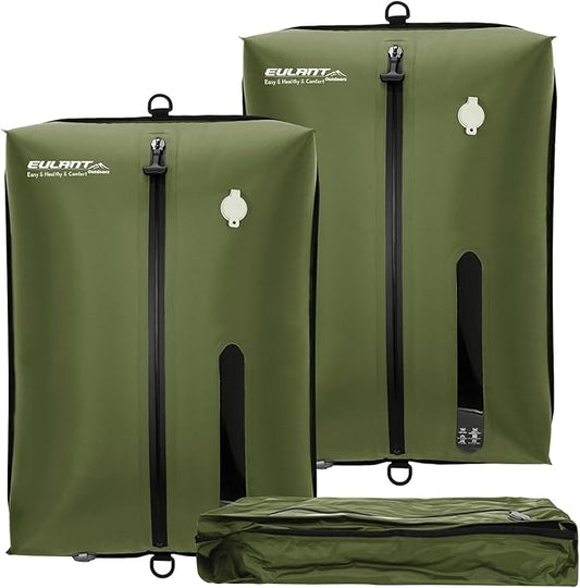 Reusable Vacuum Bags for Travel,Professional Waterproof IPX8 Vacuum Compression Bag for Suitcases Backpack,Space Saver Bags Packing Organizers for Clothing Packing(2 Pack,Grass Green)