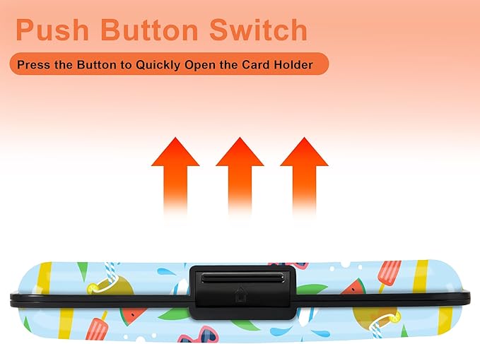 Mayski Credit Card Holder, RFID Blocking, Aluminum Alloy Hard Case, Small Mini Business Metal Wallet for Women Men, Coconut Breeze