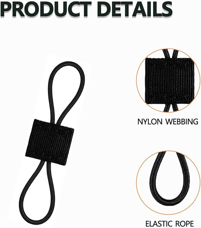 15 Pack Molle Attachments, Molle Webbing Binding Ribbon, Tactical Gear Holder Clip, Backpack Accessories, Molle Web Dominator Elastic Strings Buckle, Multipurpose Tactical Bag Accessories
