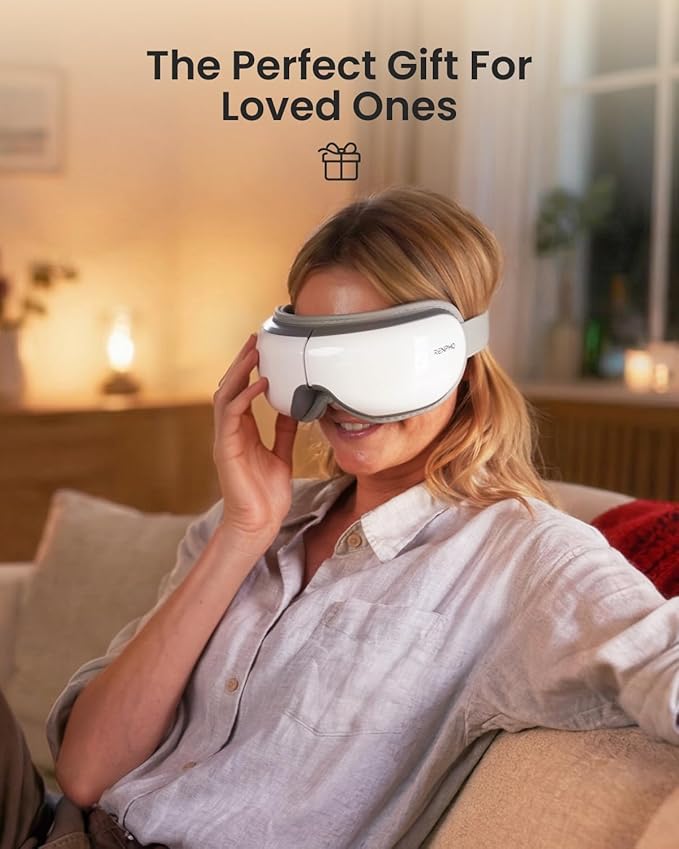 RENPHO Eye Massager with Heat, Mothers Day Birthday Gifts for Mom Women Men Her, FSA Eligible HSA Eye Mask for Migraine Relief, Sleep Mask for Dry Eyes Relax, Reduce Strain for Men Dad Eyeris 1