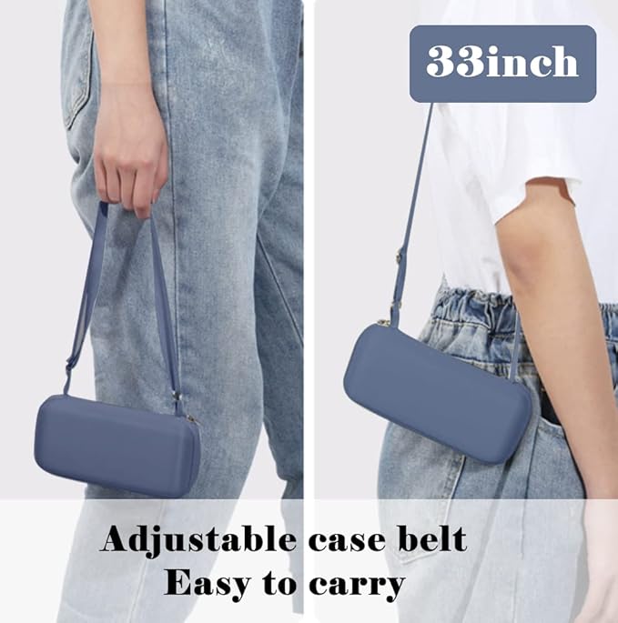 ESUFEIR Mini Sun Umbrella for Purse With Case, Small Compact UV Umbrella Travel Essentials, Lightweight Portable Parasol Windproof for Women Men Kids (Haze blue)