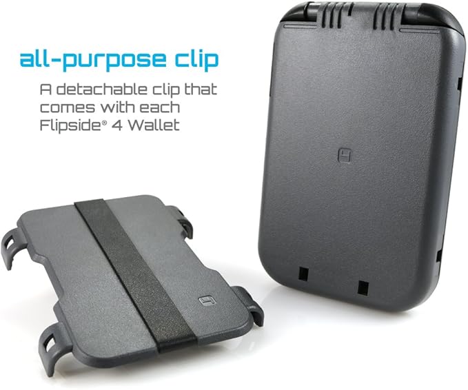 Flipside Wallets 4 RFID Blocking Wallet for Men with Removable Money Clip - Slim, Secure and Crush Resistant