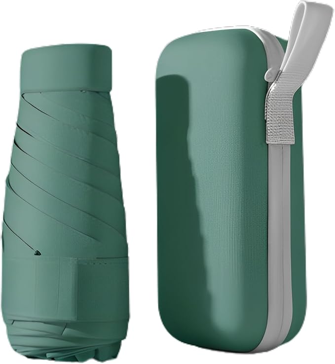 UPF50+ Mini Travel Sun Umbrella for Purse With Case,Small Compact UV Umbrella Protection Sun,Lightweight Portable Parasol Windproof for Women Men Kids