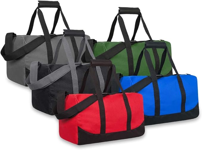 30 Liter, 17 Inch Canvas Duffle Bags for Men and Women – Travel Weekender Overnight Carry-On Shoulder Duffel Tote Bags (Green)