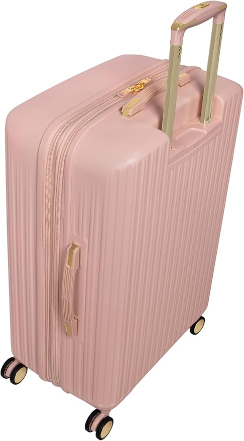 It Luggage Luxuriant 31" Hardside Checked 8 Wheel Expandable Spinner, Rose Sand