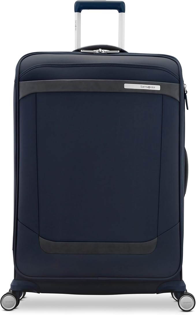 Samsonite Elevation Plus 30-Inch Large Checked Luggage - Expandable Softside Spinner Suitcase - Midnight Blue