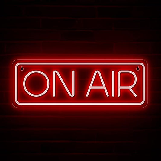 Lumoonosity On Air Neon Sign - Live Streaming/Recording Light Sign for Twitch, Tiktok, Youtube Streamers/Gamers - Red Cool On Air Led Light for Studio, Bedroom, Game Room Decor