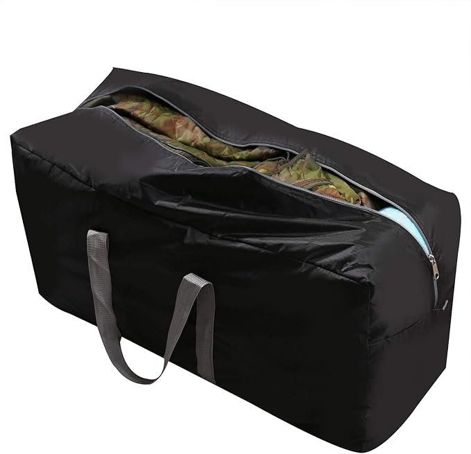 REDCAMP Extra Large Duffle Bag, Water Resistant Lightweight Foldable Duffel Bag for Outdoor Camping, Black 100L