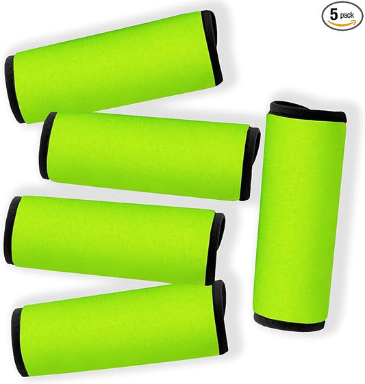 Neoprene Luggage Handle Wraps for Traveling Bright Color Luggage Tags|Handle Wraps|Handle Covers (Limegreen)