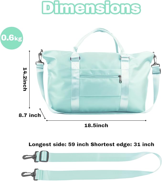 Weekender Duffel Bags for Women， Travel Totes Bag for Airplane Essentials, Overnight Bags for Women with Trolley Sleeve, Large Carry On Hospital Bag for Labor and Delivery, Sport, Gym