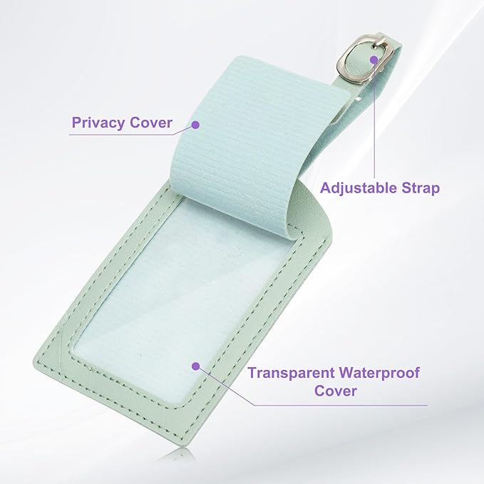 PATIKIL Passport Holder for Travel, Initial Passport Cover and Luggage Tag Set with Alphabet Chenille Letter Patch Travel Wallet Bag Suitcase Identifier for Women Family Travel Green G