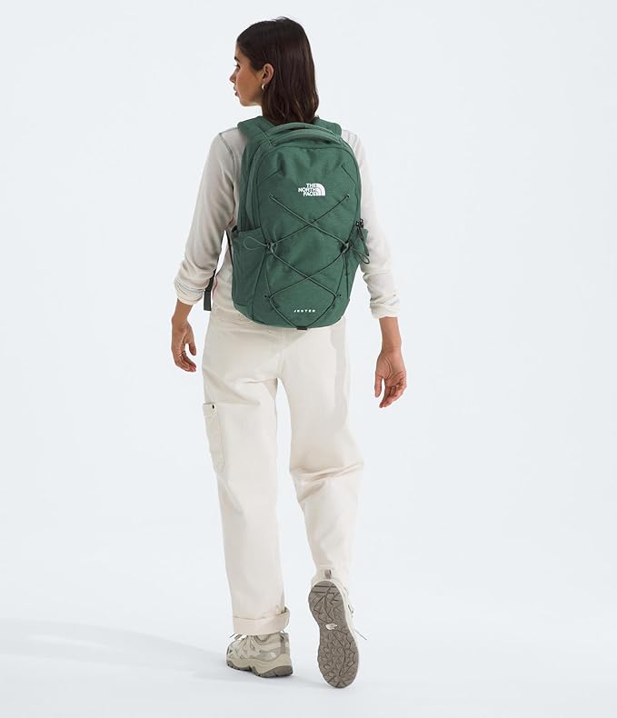The North Face Women's Jester Everyday Laptop Backpack - Commuter Travel Bag, Laptop Sleeve, Water-Repellent, Duck Green Dark Heather, One Size